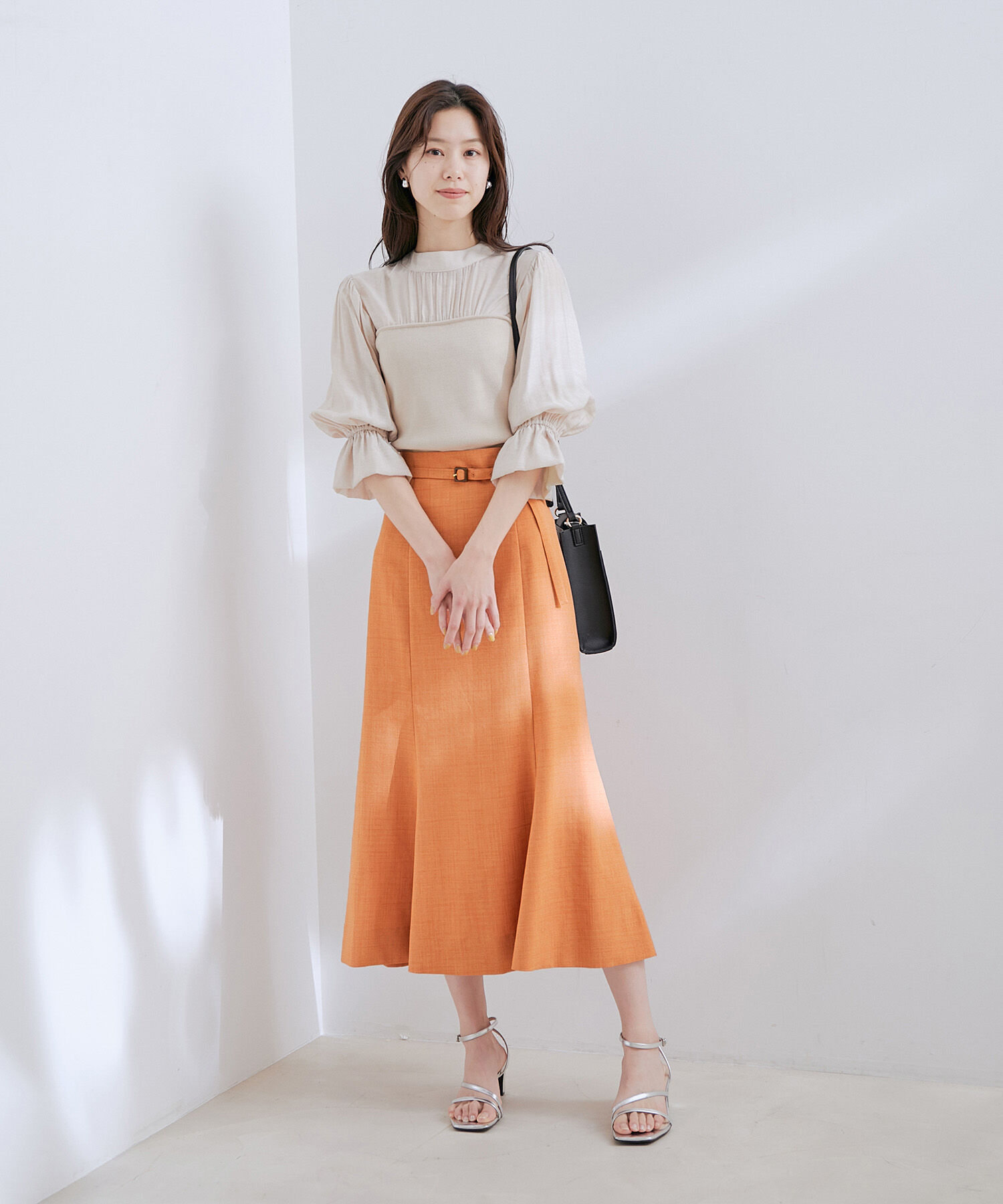 VIS「【新色】【接触冷感・洗える】美easy細ベルトマーメイドスカート」|スカート|