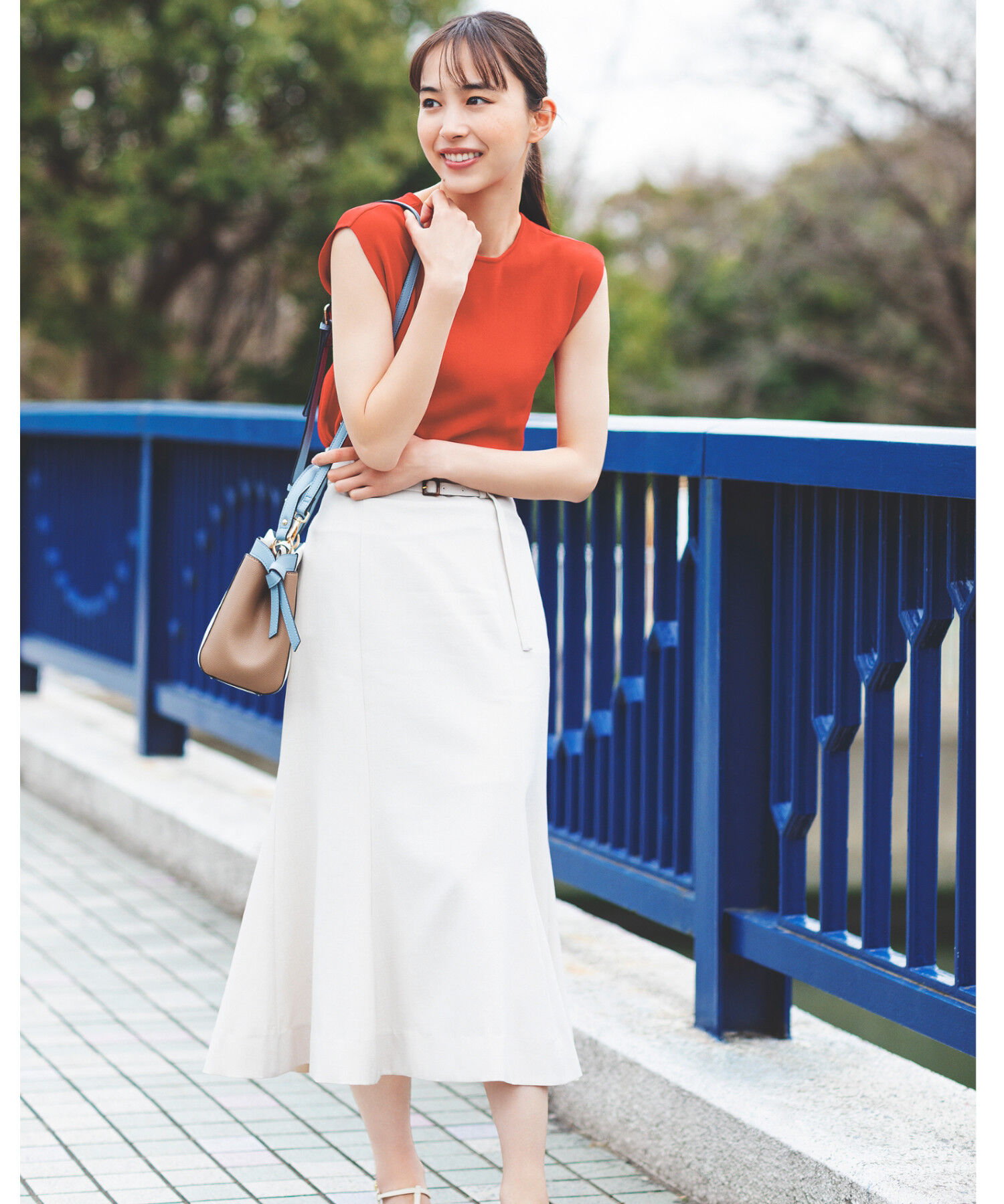 VIS「【新色】【接触冷感・洗える】美easy細ベルトマーメイドスカート」|スカート|