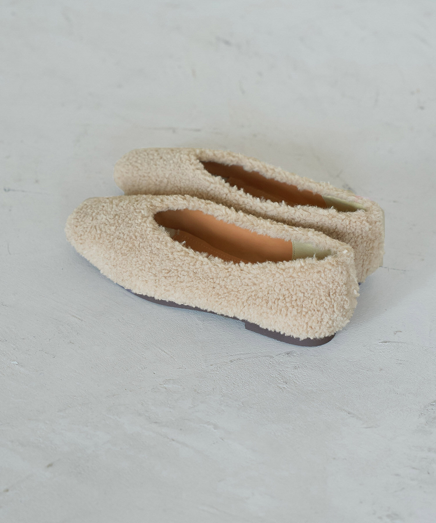 Juze「ボアフラットパンプス」|バレエシューズ|