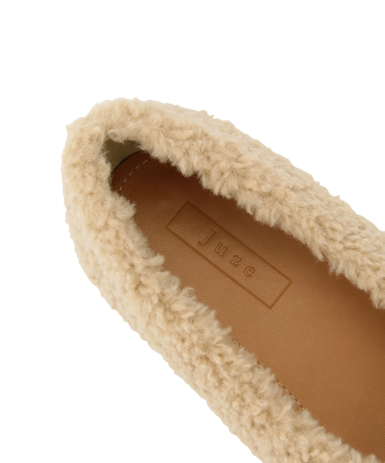 Juze「ボアフラットパンプス」|バレエシューズ|