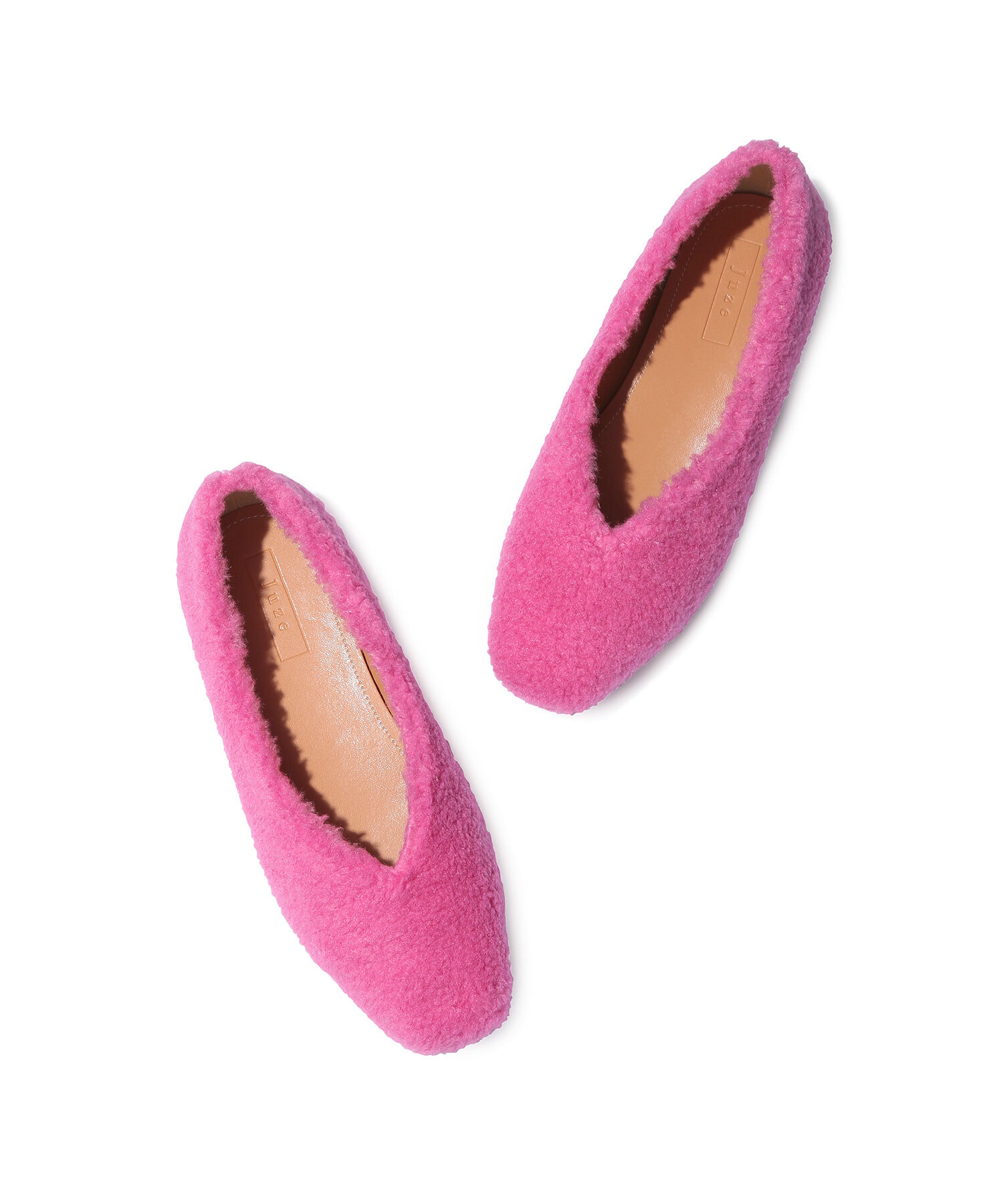 Juze「ボアフラットパンプス」|バレエシューズ|