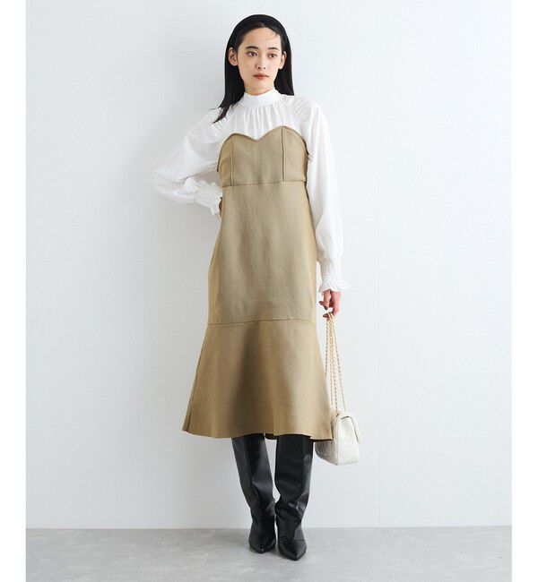 VIS「【VIS DRESS】バックリボンドッキングマーメイドワンピース」|ワンピース|