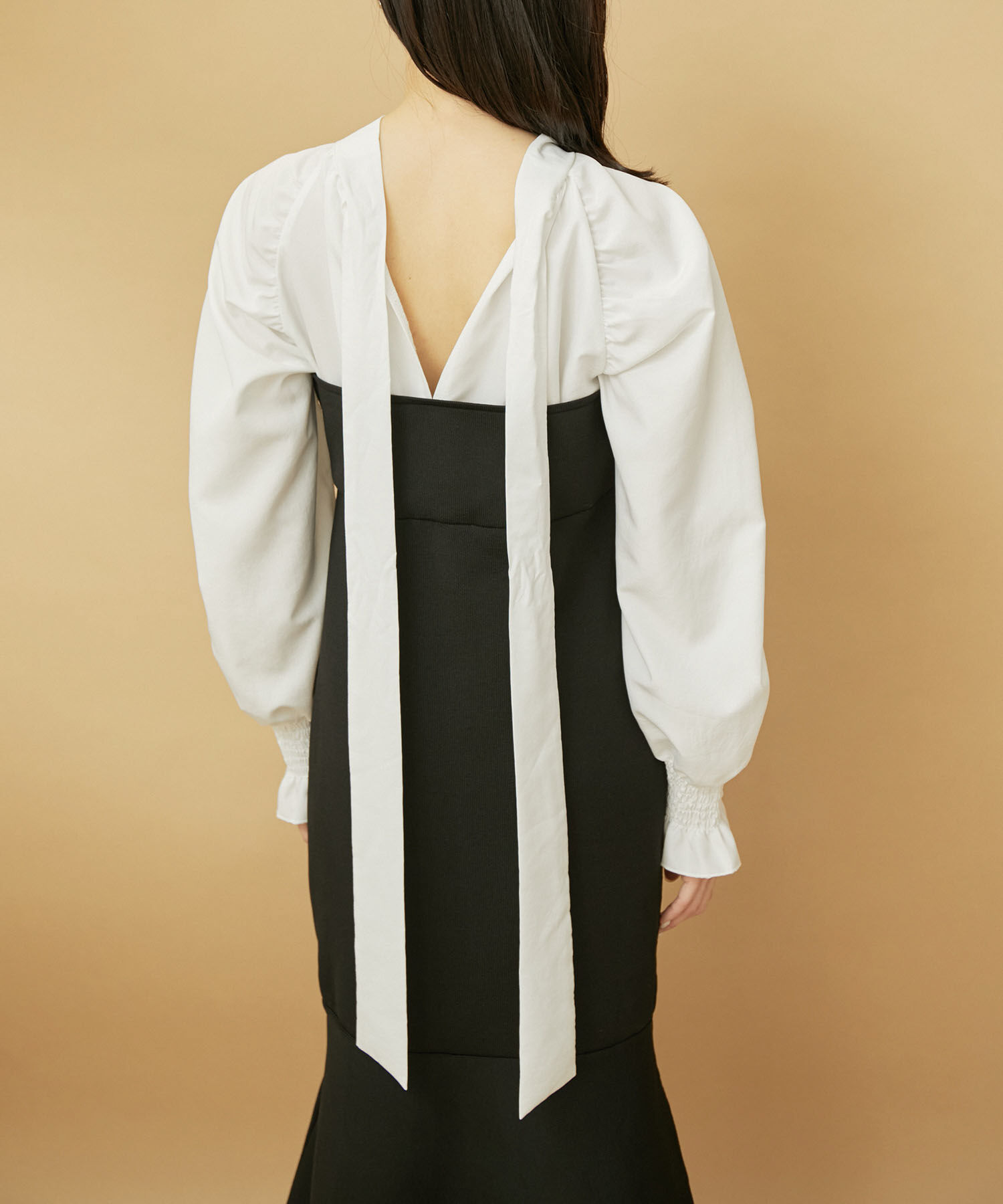 VIS「【VIS DRESS】バックリボンドッキングマーメイドワンピース」|ワンピース|