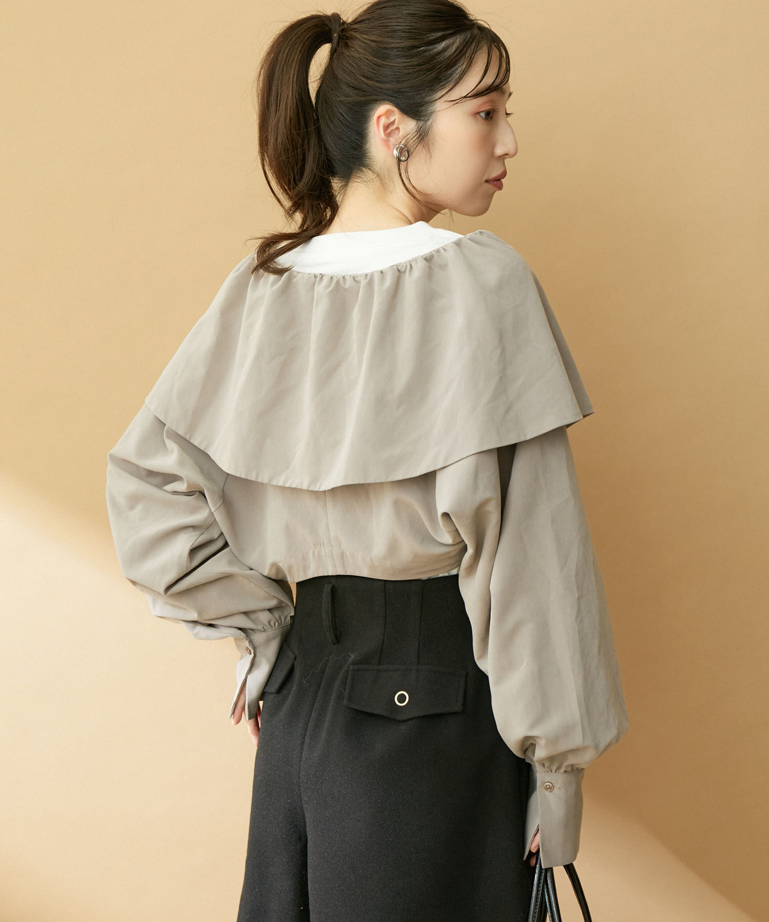 VIS「【上下2WAY】ピーチ起毛ブルゾン」|ブルゾン・スタジャン|