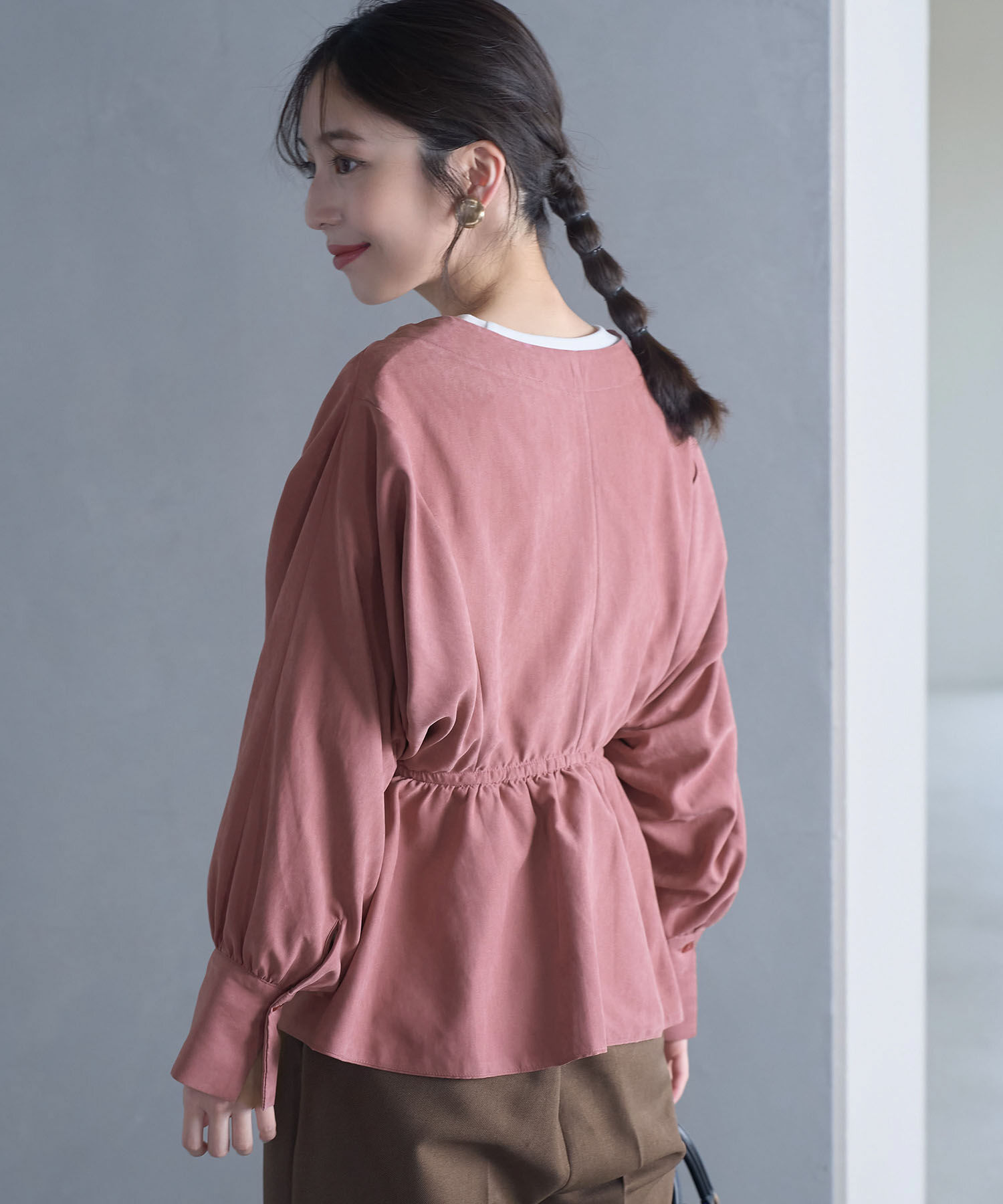 VIS「【上下2WAY】ピーチ起毛ブルゾン」|ブルゾン・スタジャン|