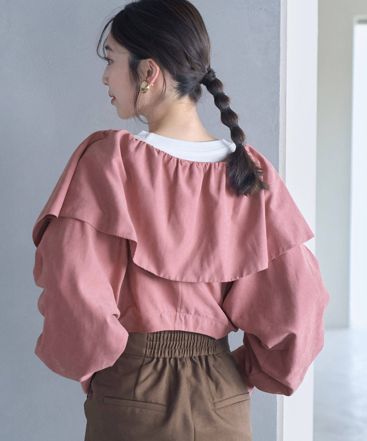 VIS「【上下2WAY】ピーチ起毛ブルゾン」|ブルゾン・スタジャン|