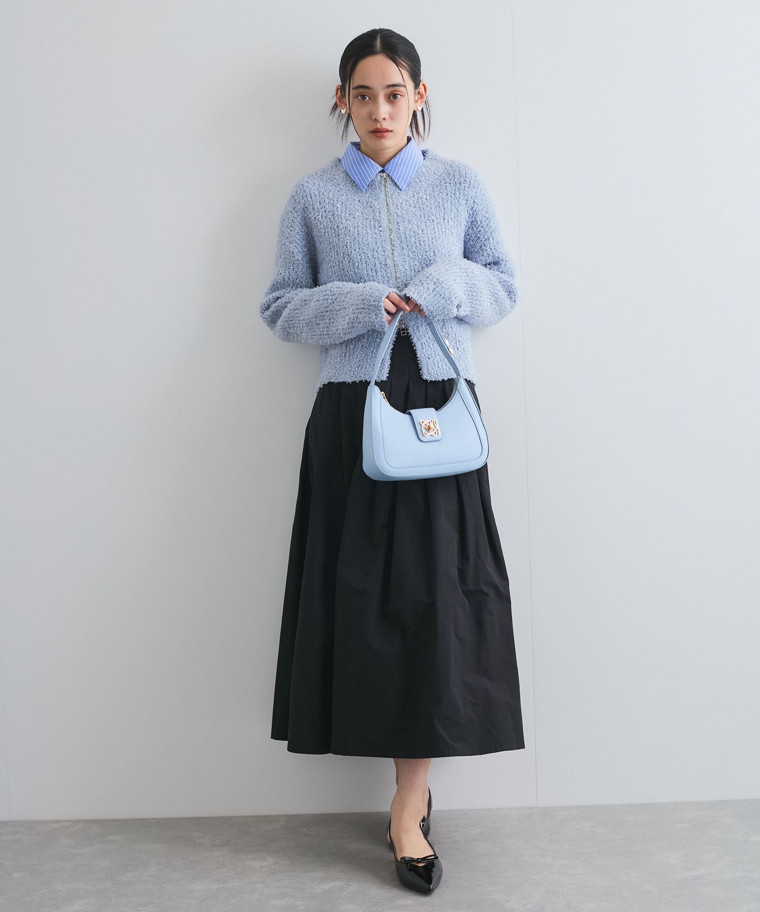 VIS「【ご好評につき追加生産】ハンドルリボンワンショルダーバッグ【180℃美人見え】」|ハンドバッグ|