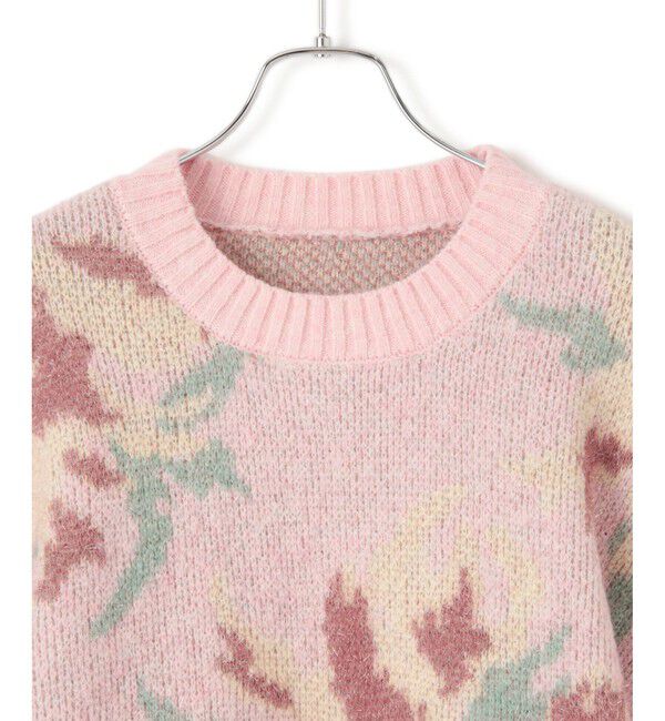 VIS「フラワージャガードニットプルオーバー」|ニット・セーター|