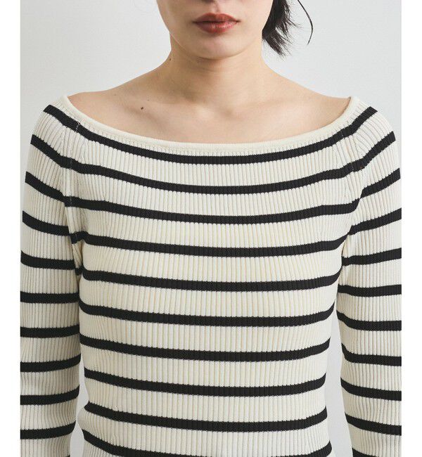 VIS「ワイドスクエアネックニット」|ニット・セーター|