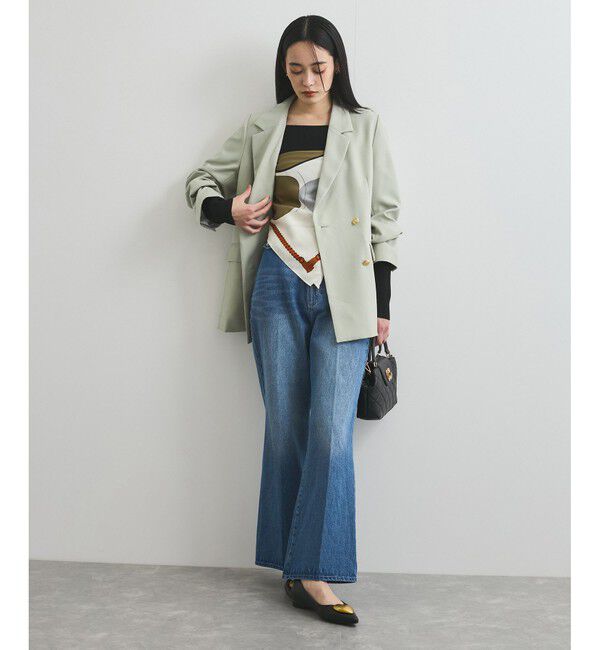 VIS「ワイドスクエアネックニット」|ニット・セーター|