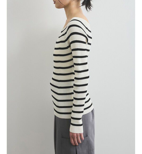 VIS「ワイドスクエアネックニット」|ニット・セーター|