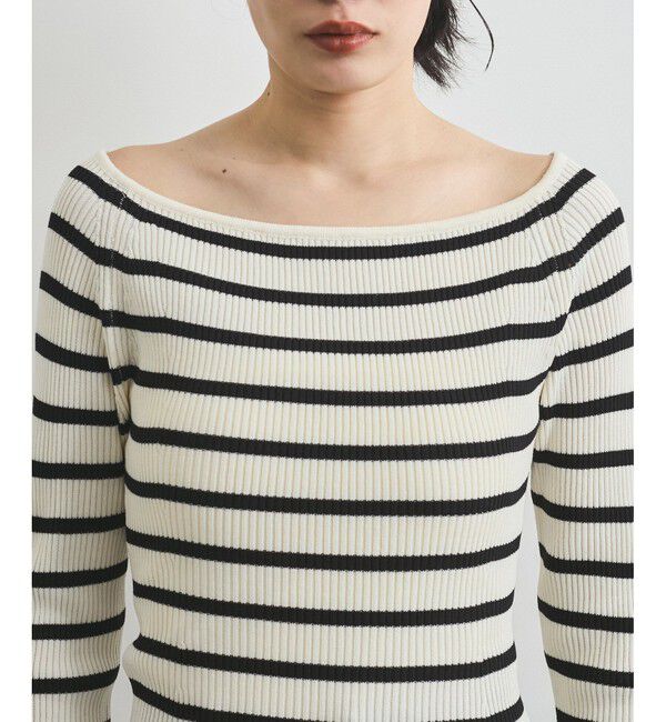 VIS「ワイドスクエアネックニット」|ニット・セーター|