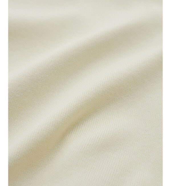 VIS「【洗える/アンチピリング】シルバー釦アクセントスリーブクルーネックニット」|ニット・セーター|