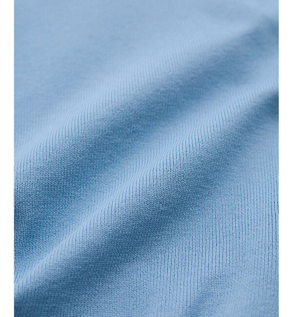 VIS「【洗える/アンチピリング】シルバー釦アクセントスリーブクルーネックニット」|ニット・セーター|