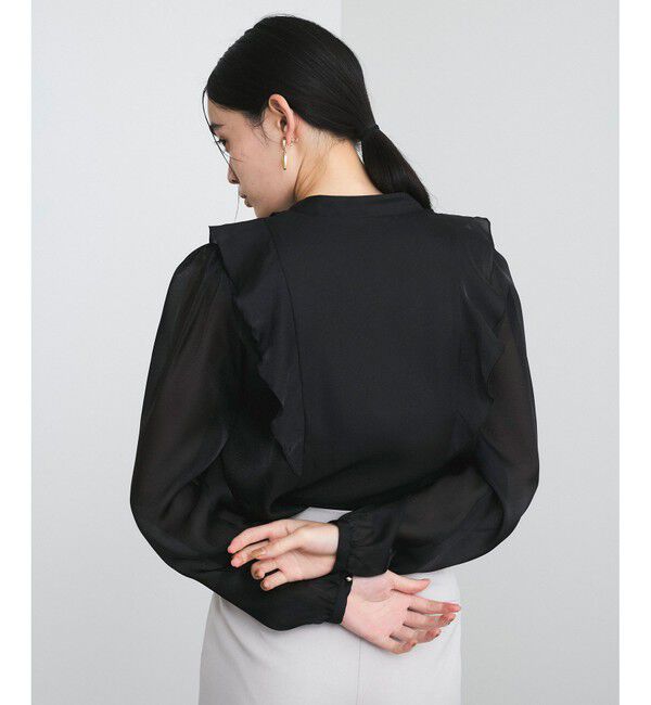 VIS「【洗える】シアーラッフルブラウス」|シャツ・ブラウス|