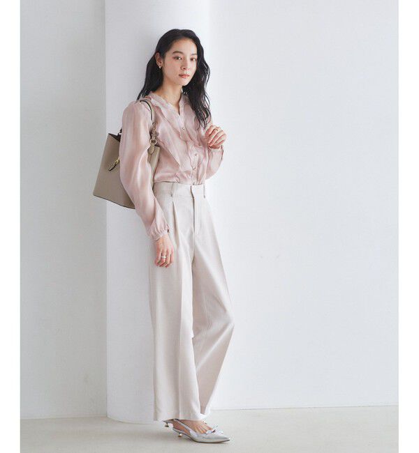 VIS「【洗える】シアーラッフルブラウス」|シャツ・ブラウス|