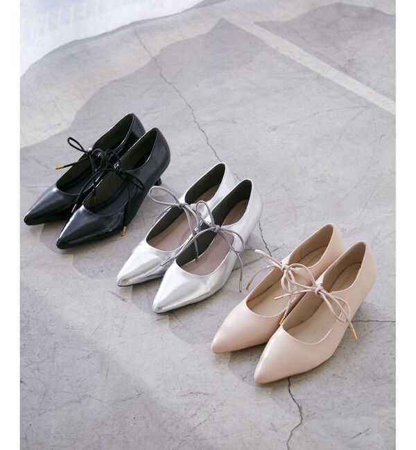 VIS「リボンヒールパンプス」|パンプス|