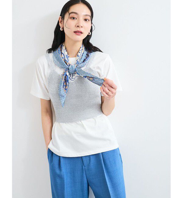 VIS「ポムグラネイト柄スカーフ70cm 」|バンダナ・スカーフ|