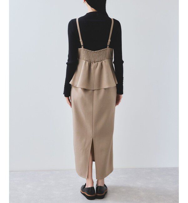 VIS「【WEB限定】【美easy】ウーリッシュ ペプラム切替キャミワンピース【洗える】」|ワンピース|