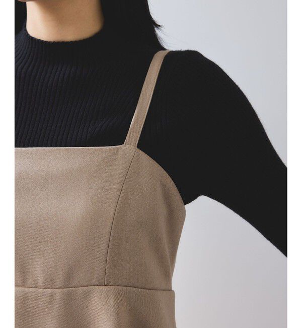 VIS「【WEB限定】【美easy】ウーリッシュ ペプラム切替キャミワンピース【洗える】」|ワンピース|