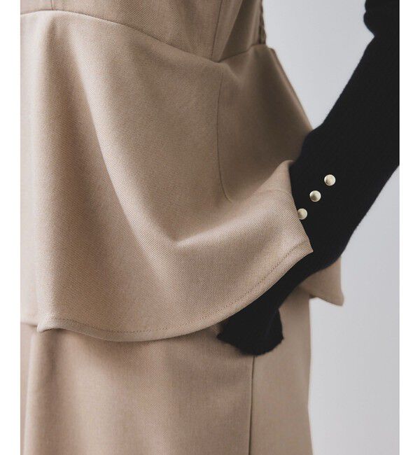 VIS「【WEB限定】【美easy】ウーリッシュ ペプラム切替キャミワンピース【洗える】」|ワンピース|