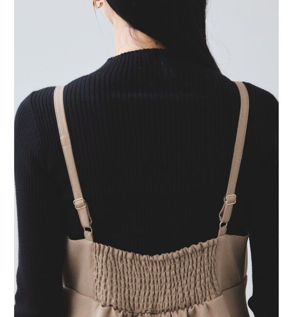 VIS「【WEB限定】【美easy】ウーリッシュ ペプラム切替キャミワンピース【洗える】」|ワンピース|