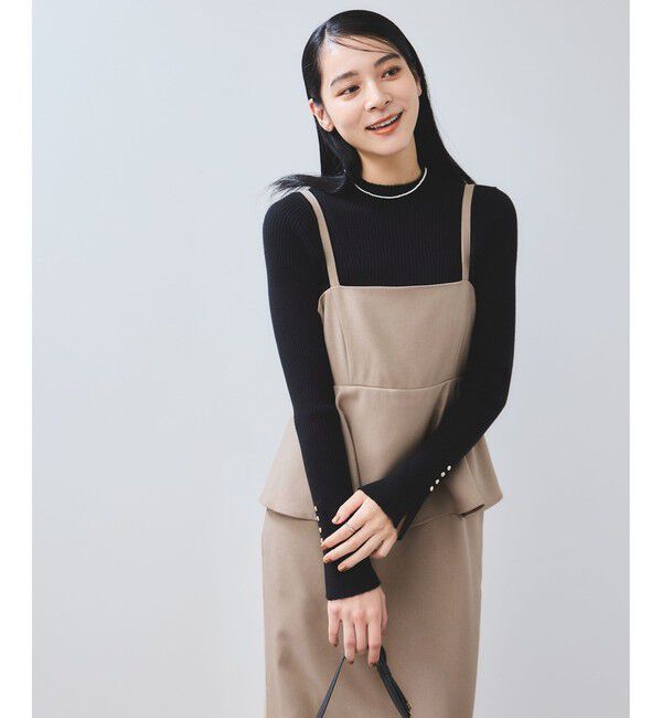 VIS「【WEB限定】【美easy】ウーリッシュ ペプラム切替キャミワンピース【洗える】」|ワンピース|