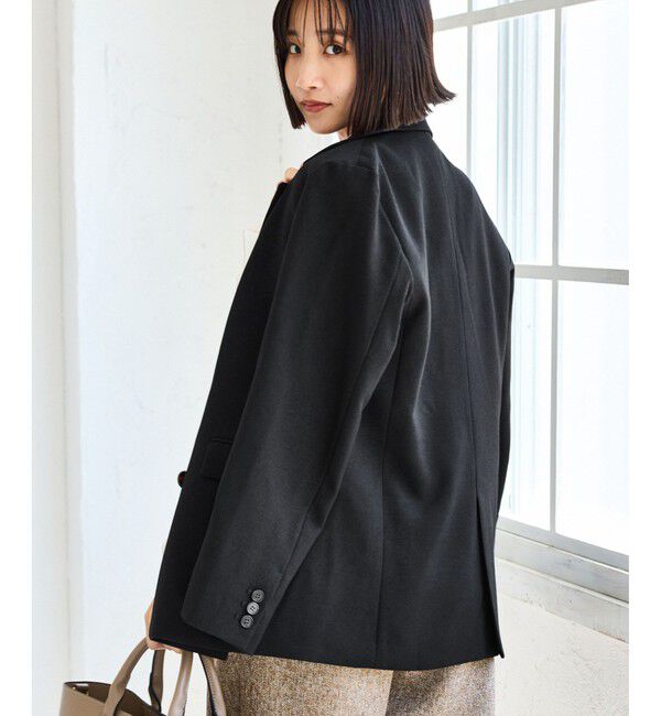 VIS「【美easy】ウーリッシュダブルブレストテーラードジャケット【セットアップ対応/洗える】」|テーラードジャケット|