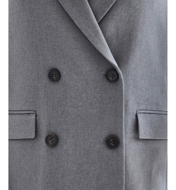 VIS「【美easy】ウーリッシュダブルブレストテーラードジャケット【セットアップ対応/洗える】」|テーラードジャケット|