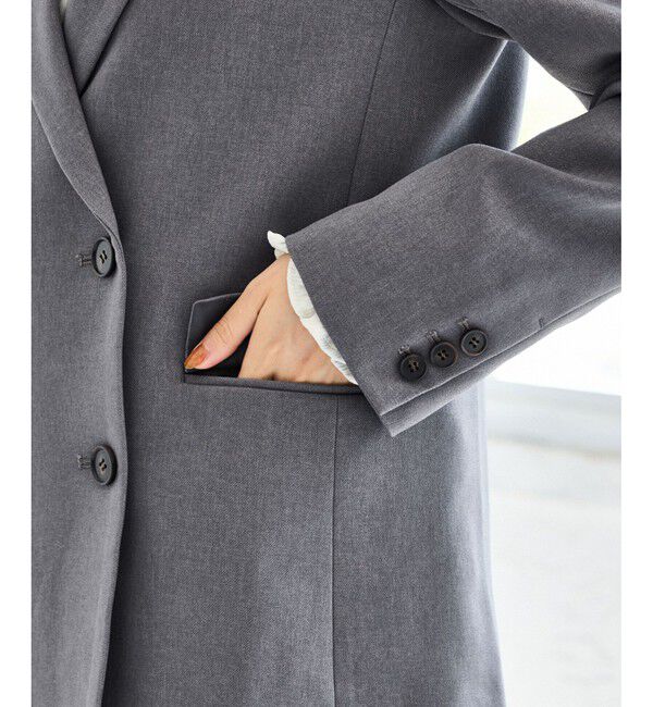 VIS「【美easy】ウーリッシュダブルブレストテーラードジャケット【セットアップ対応/洗える】」|テーラードジャケット|