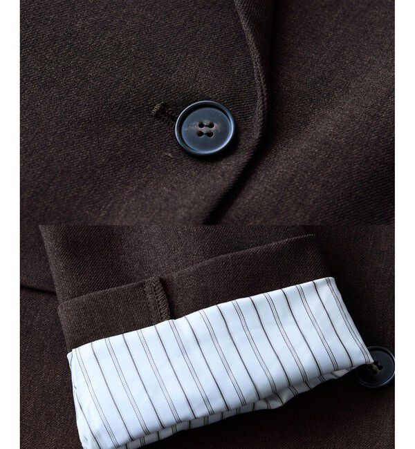 VIS「【美easy】ウーリッシュダブルブレストテーラードジャケット【セットアップ対応/洗える】」|テーラードジャケット|