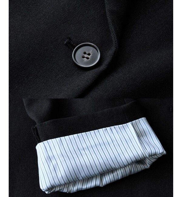 VIS「【美easy】ウーリッシュダブルブレストテーラードジャケット【セットアップ対応/洗える】」|テーラードジャケット|