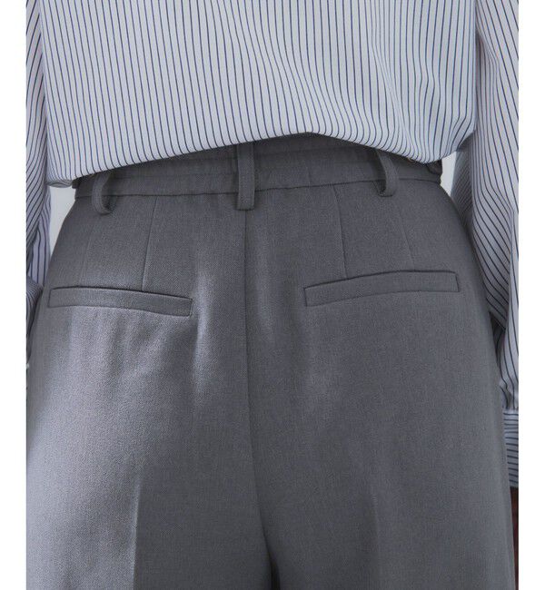 VIS「【美easy】ウーリッシュワンタックワイドパンツ【セットアップ対応/洗える】」|スラックス|