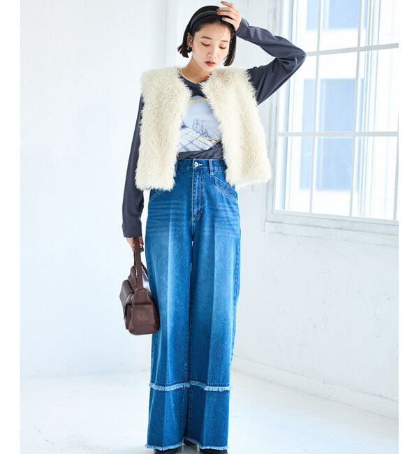 VIS「アソートファーショートベスト」|ベスト・ジレ|