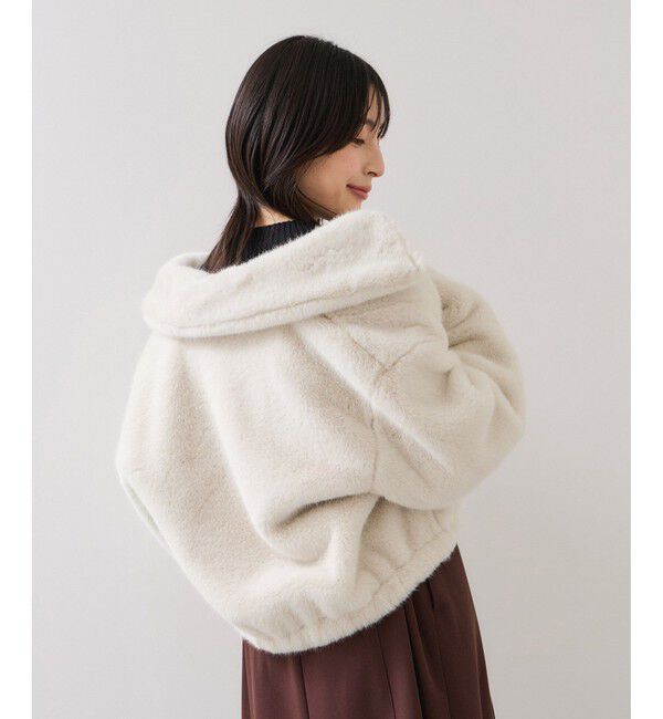 VIS「ブローチ付きアソートファーブルゾン」|ブルゾン・スタジャン|