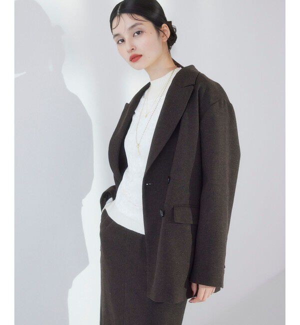 VIS「ヘリンボーンツイードベルテッドジャケット/セットアップ対応」|テーラードジャケット|