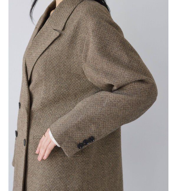 VIS「ヘリンボーンツイードベルテッドジャケット/セットアップ対応」|テーラードジャケット|