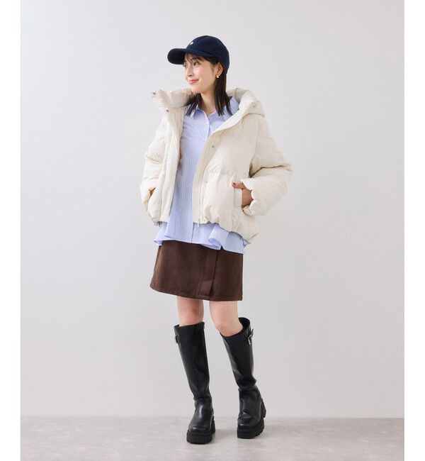 VIS「【アウター総選挙3位】フード取り外し可能軽量ダウンブルゾン/2WAY・撥水加工」|ダウン|