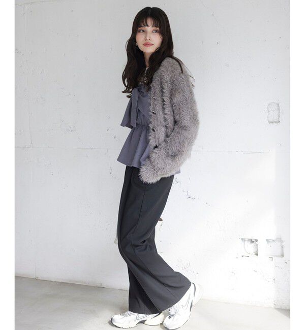 VIS「Hot Beautyベルテッドスリムストレートパンツ/イージーケア」|チノ|