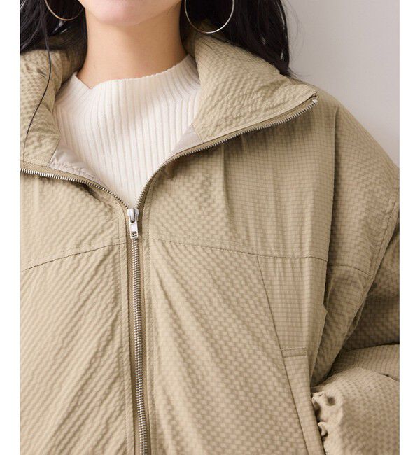 VIS「【WEB限定】軽くてあたたかいパディングショートボリューム中綿ブルゾン」|ブルゾン・スタジャン|