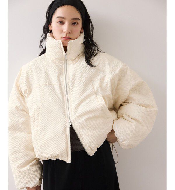 VIS「【WEB限定】軽くてあたたかいパディングショートボリューム中綿ブルゾン」|ブルゾン・スタジャン|