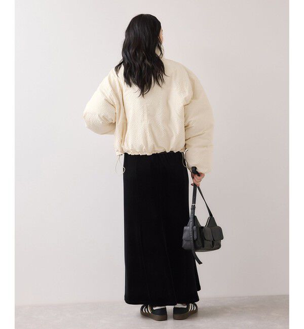 VIS「【WEB限定】軽くてあたたかいパディングショートボリューム中綿ブルゾン」|ブルゾン・スタジャン|