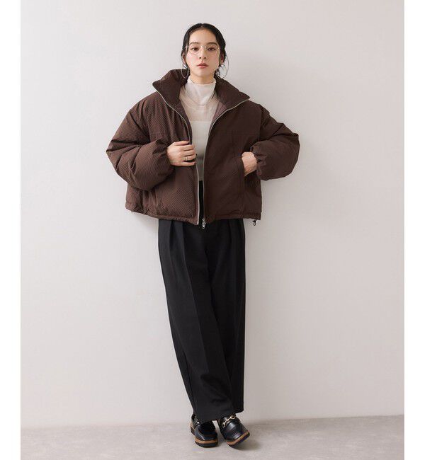 VIS「【WEB限定】軽くてあたたかいパディングショートボリューム中綿ブルゾン」|ブルゾン・スタジャン|