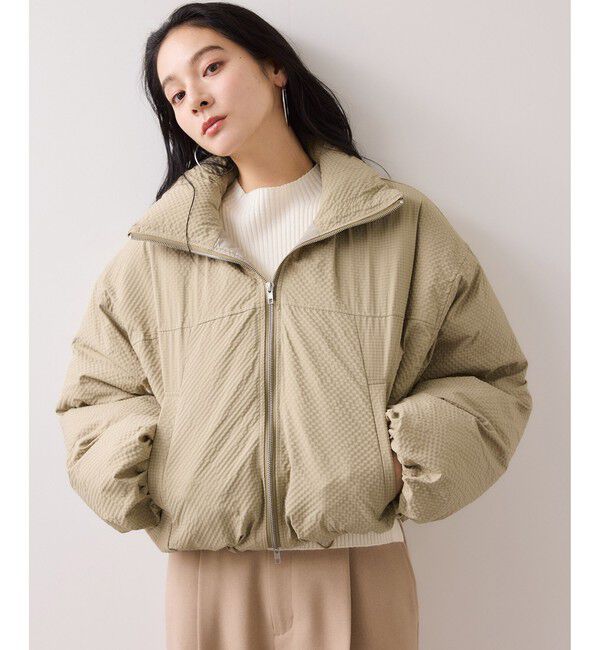 VIS「【WEB限定】軽くてあたたかいパディングショートボリューム中綿ブルゾン」|ブルゾン・スタジャン|