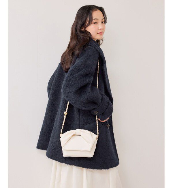 VIS「【WEB限定】シャギーミディ丈Pコート」|ピーコート|