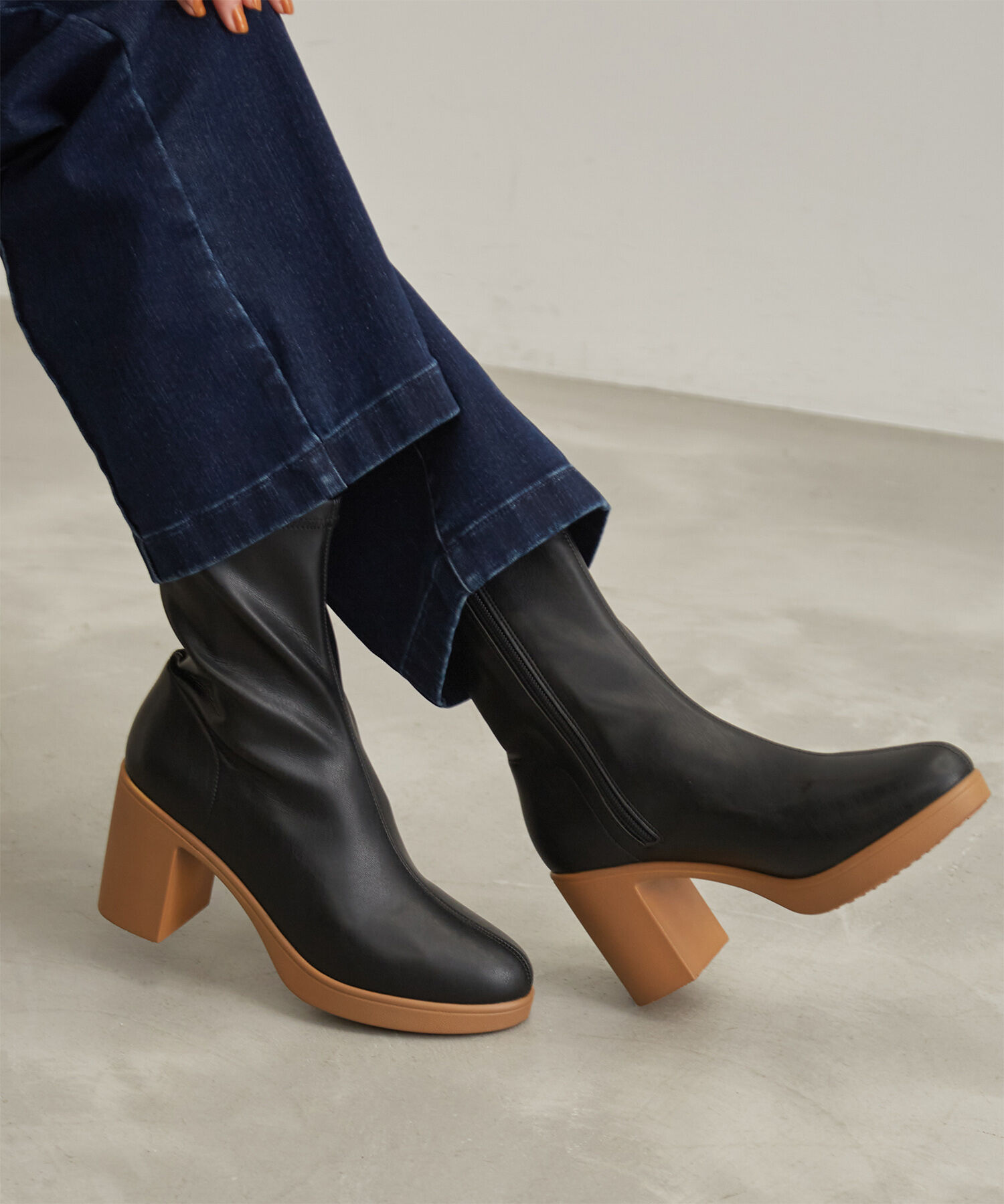 ROPE PICNIC PASSAGE「ストレッチミドルレングスプラットフォームブーツ」|その他|