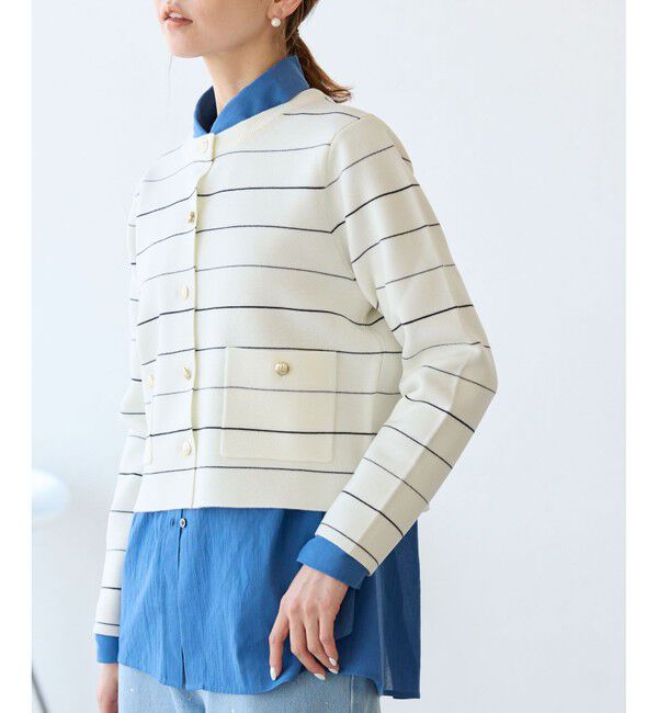 Rope&rsquo;Picnic「ミラノリブ金ボタンニットカーディガン」|カーディガン|