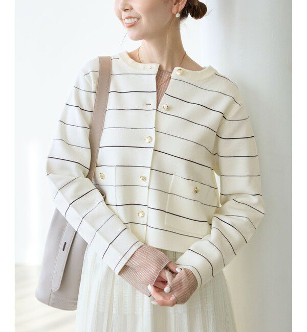 Rope&rsquo;Picnic「ミラノリブ金ボタンニットカーディガン」|カーディガン|