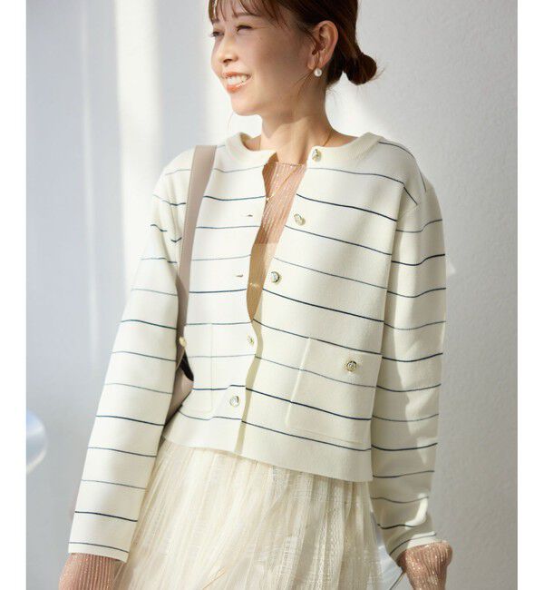 Rope&rsquo;Picnic「ミラノリブ金ボタンニットカーディガン」|カーディガン|