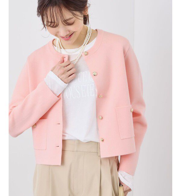 Rope&rsquo;Picnic「ミラノリブ金ボタンニットカーディガン」|カーディガン|